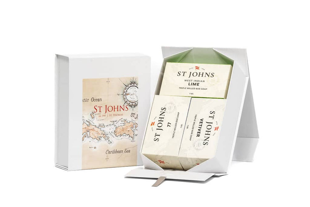 Mini Soap Gift Set | Bay Rum, Lime & No. 77 Soaps | St Johns