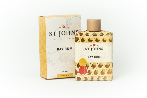 St Johns West Indian Lime Cologne bottle with vibrant green accents and island-inspired packaging.